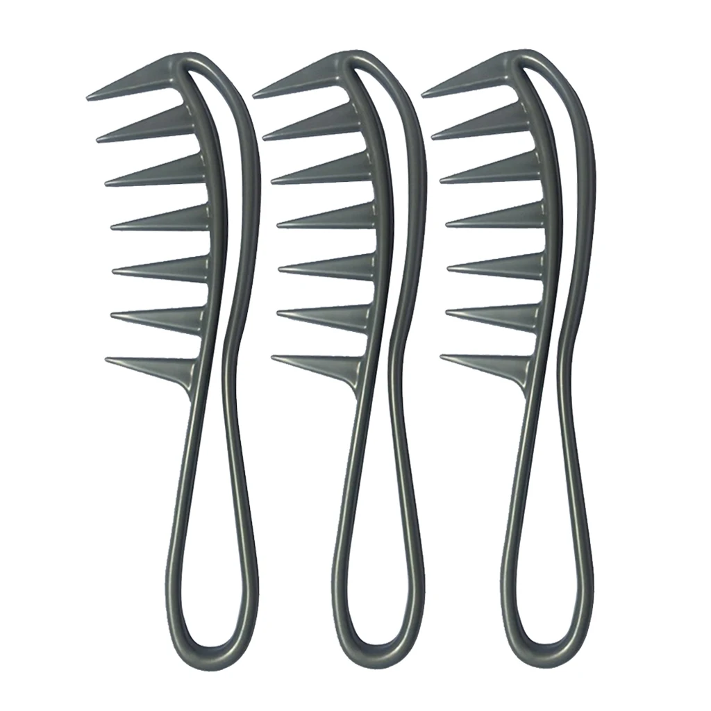 

3X WIDE TOOTH DETANGLE COMB HAIRDRESSING/STYLING BARBERS COMBS NEW