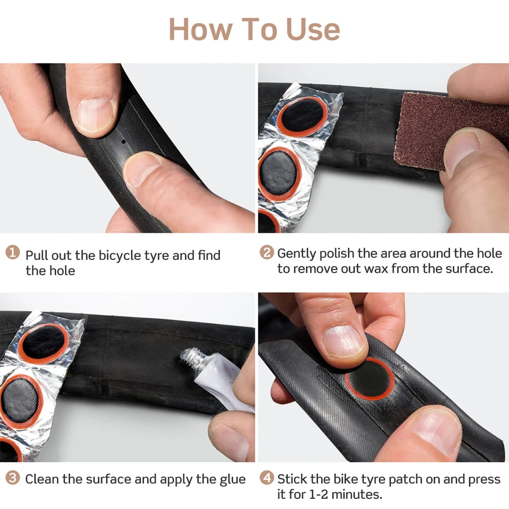 

Vosarea 48pcs 30mm Motor Bike Tyre Tire Inner Tube Puncture Rubber Patches Repair Kit