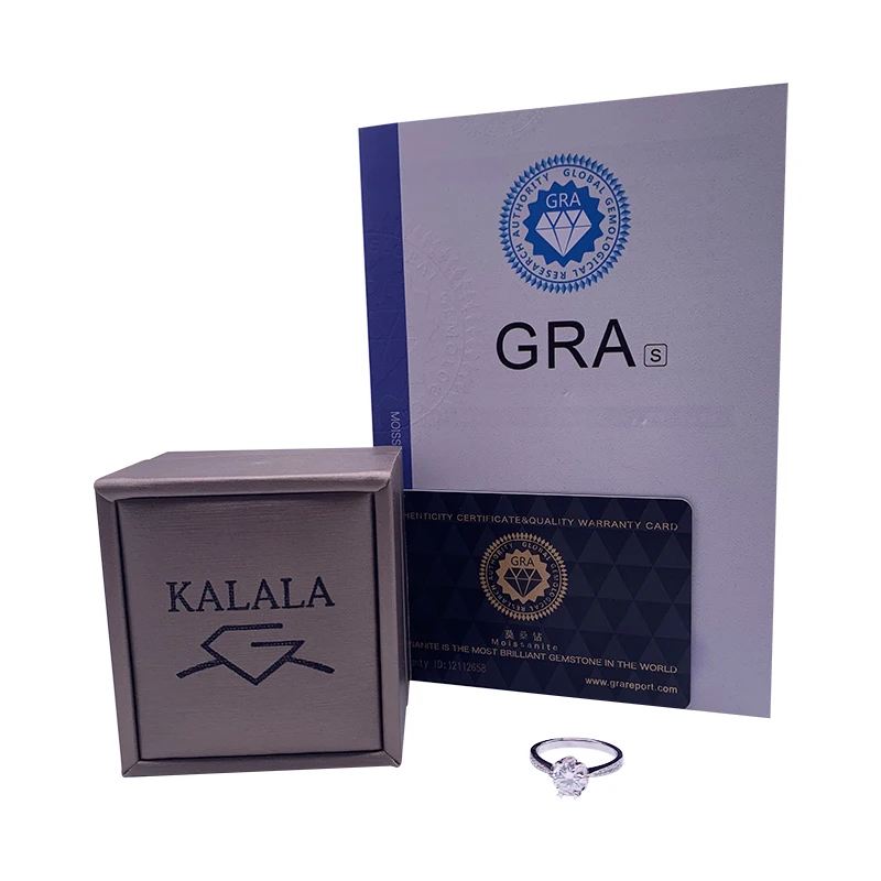 

White Gold Plated Silver Ring Snowflake style 6 claw 1ct Round Brilliant Cut lab Diamond jewelry Moissanite ring