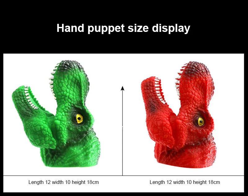 Мягкая резиновая голова животного кукла фигурка игрушки перчатки для детей