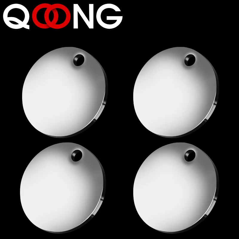 Брелок QOONG с защитой от потери из нержавеющей стали 304 Круглый держатель для карт