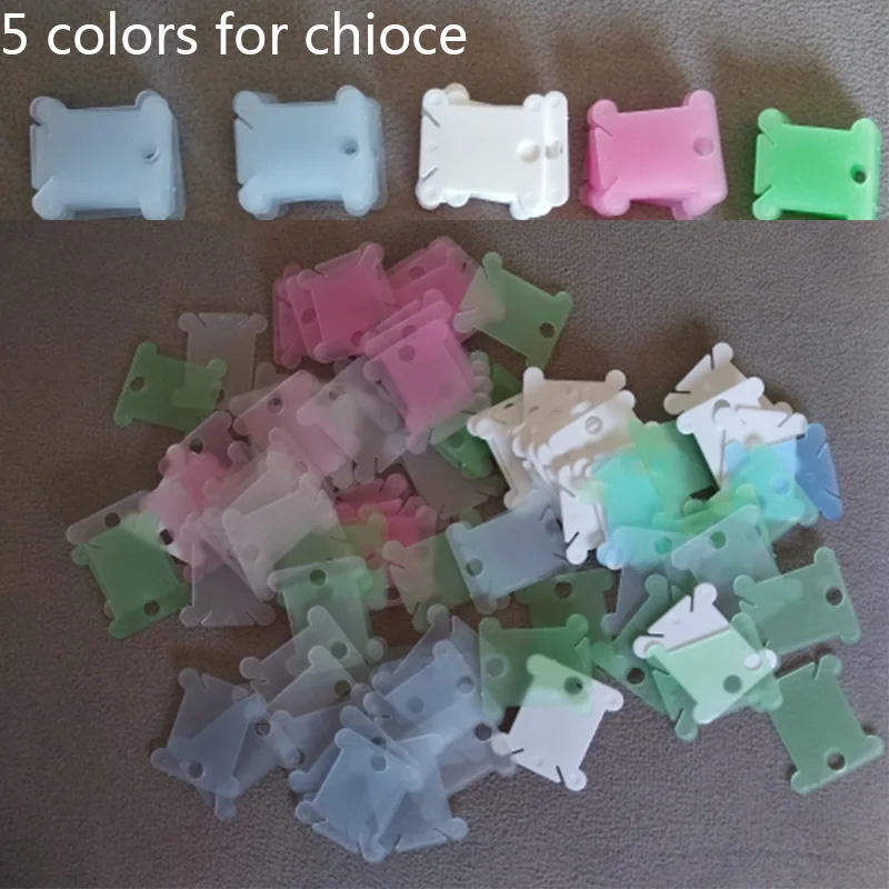 

20/50/100 Pcs Plastic Embroidery Floss & Craft Thread Bobbins for Storage Holder Sewing Embroidery Floss Sewing Tools