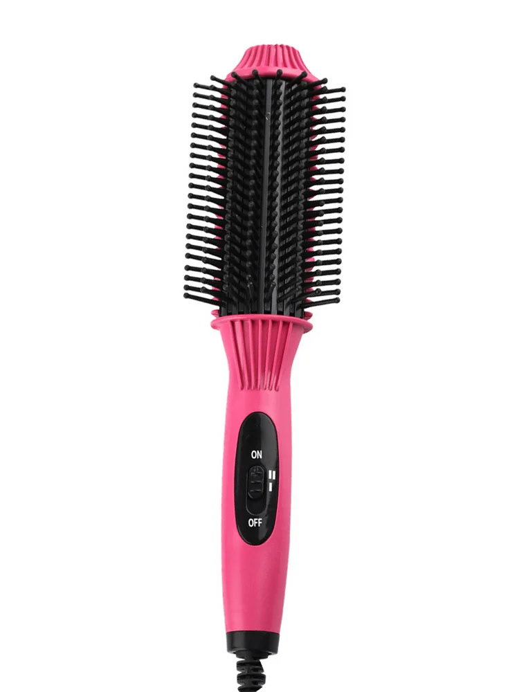 

One Step Hair Dryer Hot Air Brush 2 IN 1 Electric Curling Straightener Iron Comb Blow Anti-Static Hair Brush Styling Tools