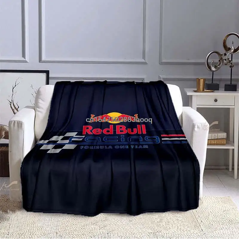 

RedBull Throw Blanket Racing Soft Warm Energy Drinking Throw Blanket/ Black for Couch Fromula Sofa Bed Gift Dropshipping