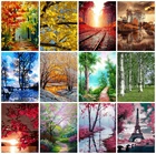 Раскраска по номерам EverShine, пейзаж ручной работы, картина маслом по номерам сделай сам, рисование на дереве, холст, хобби, подарок, домашний декор