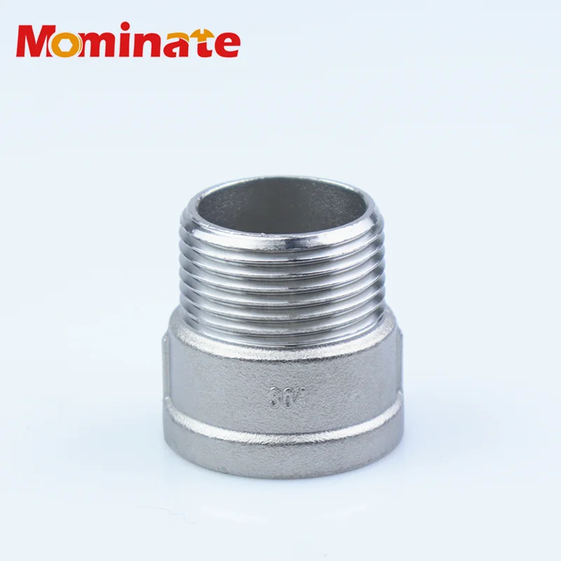 Dn8 Dn15 Dn20 Dn25 304 Трубопроводная арматура из нержавеющей стали 3/8" 1/2" 3/4" 1" 1-1/4" 1-1/2" Резьбовое соединение BSP от мужской к женской трубке.