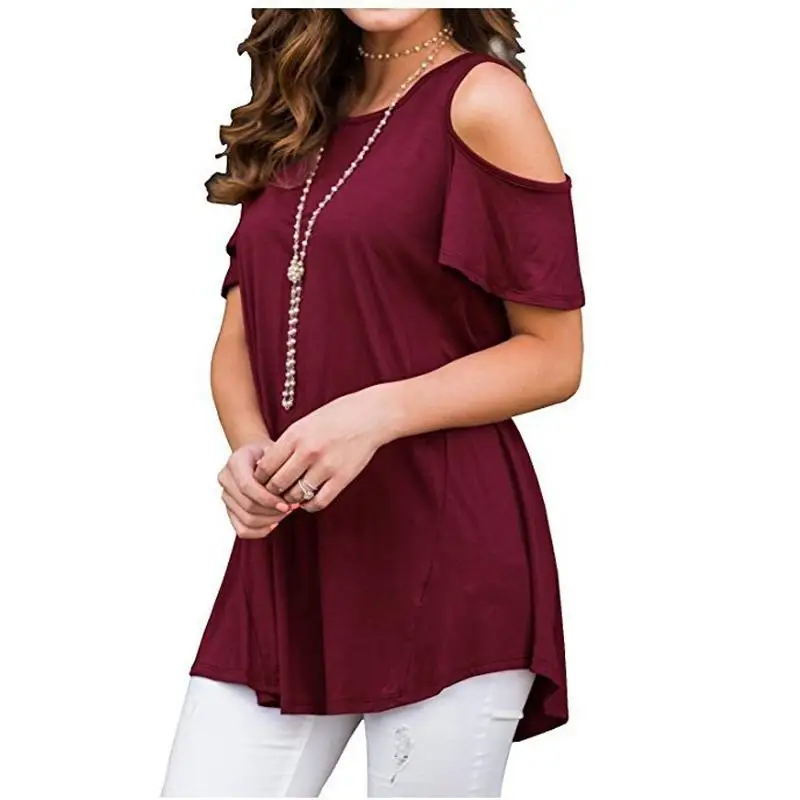 Версия женские модные топы Core 6 женская (S-2X) мягкая Пима хлопок стрейч круглый