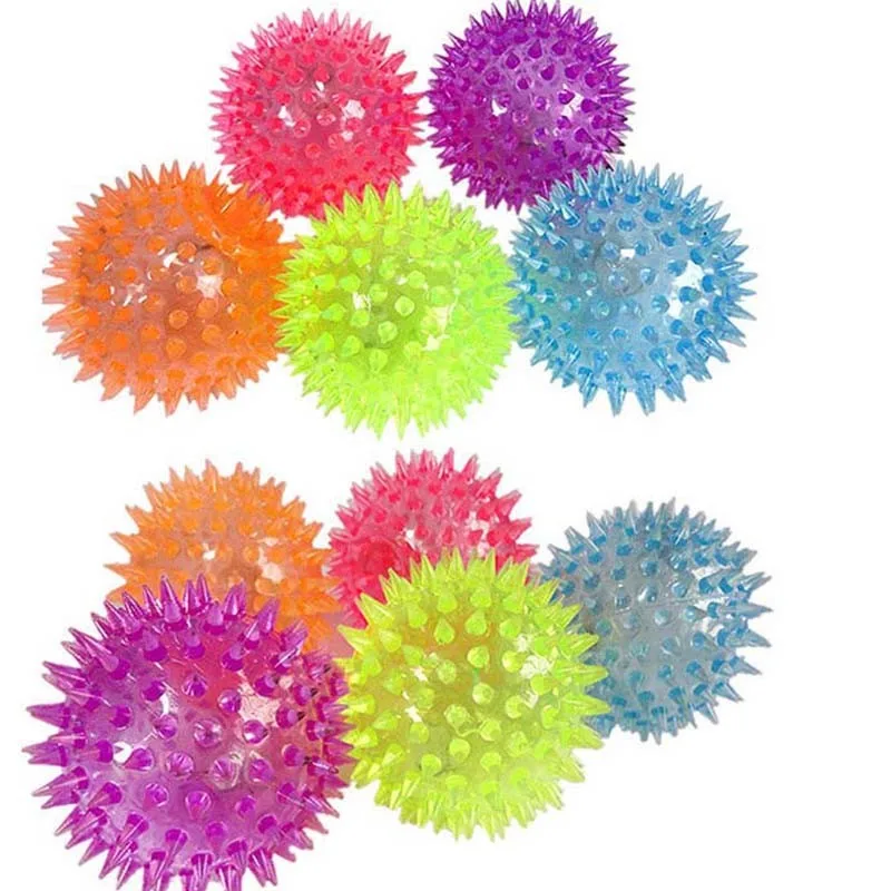 20 штук Светодиодный светильник вверх колючие мяч мигает сенсорные отскакивающий