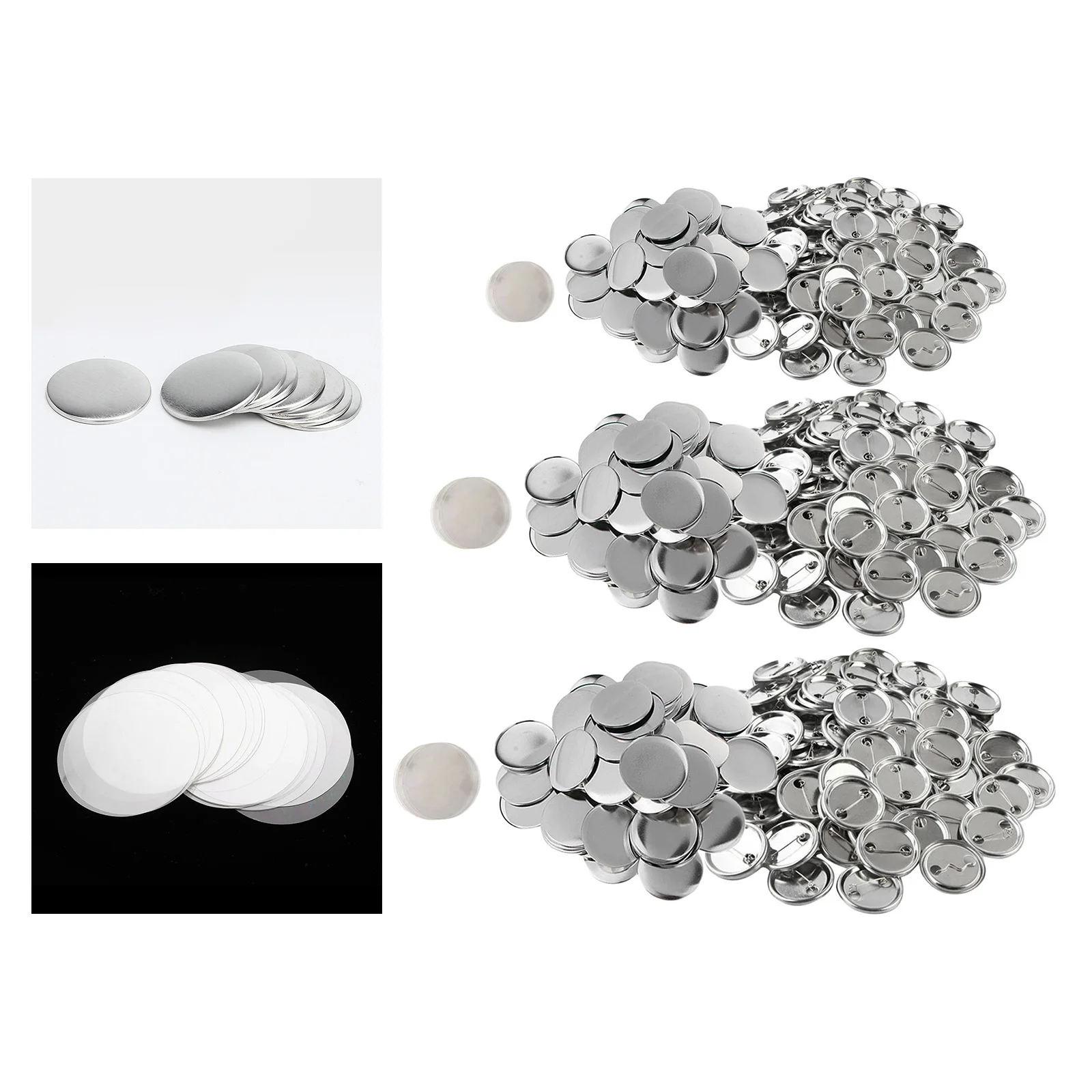 50sets/100sets 75mm/37mm/ 25mm Blank Badge Button Metal Button Supply Materials Parts for Badge Button Maker Machine