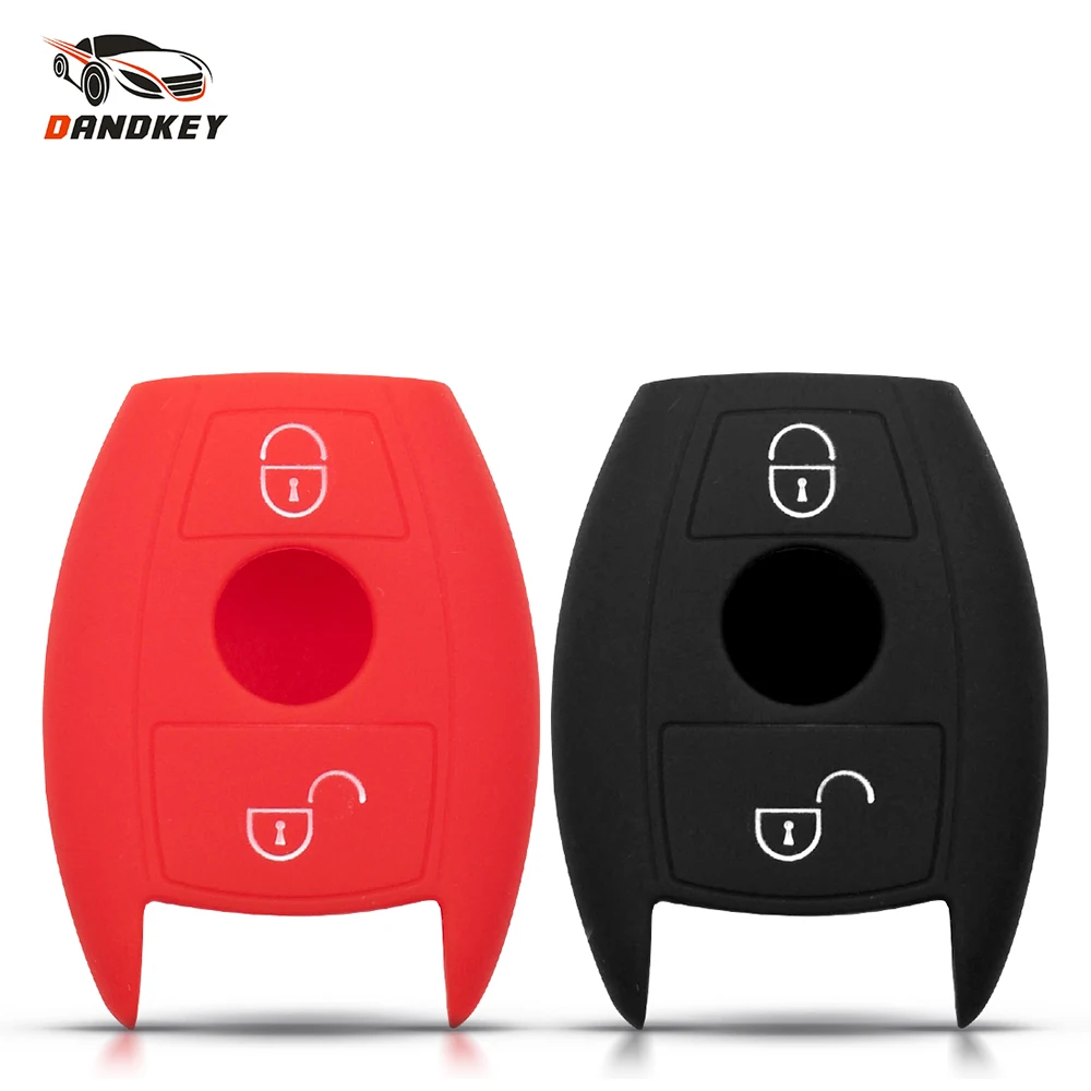 Dandkey силиконовый чехол для ключей от машины Авто 2 кнопки защитный ключа Mercedes Benz CLS