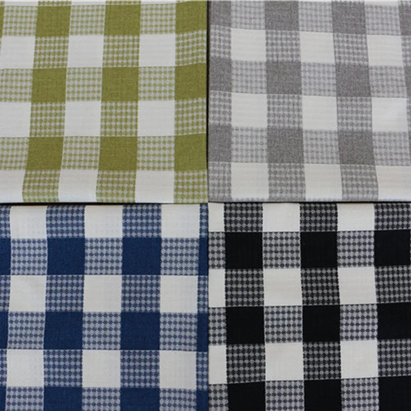 Ширина 58 дюймов диван качественная жидкая льняная клетчатая полоса однотонная