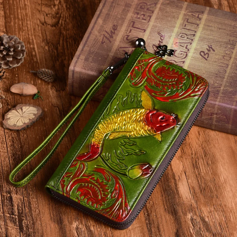 Южный Гусь Новые Классические женские кошельки из натуральной кожи Длинный