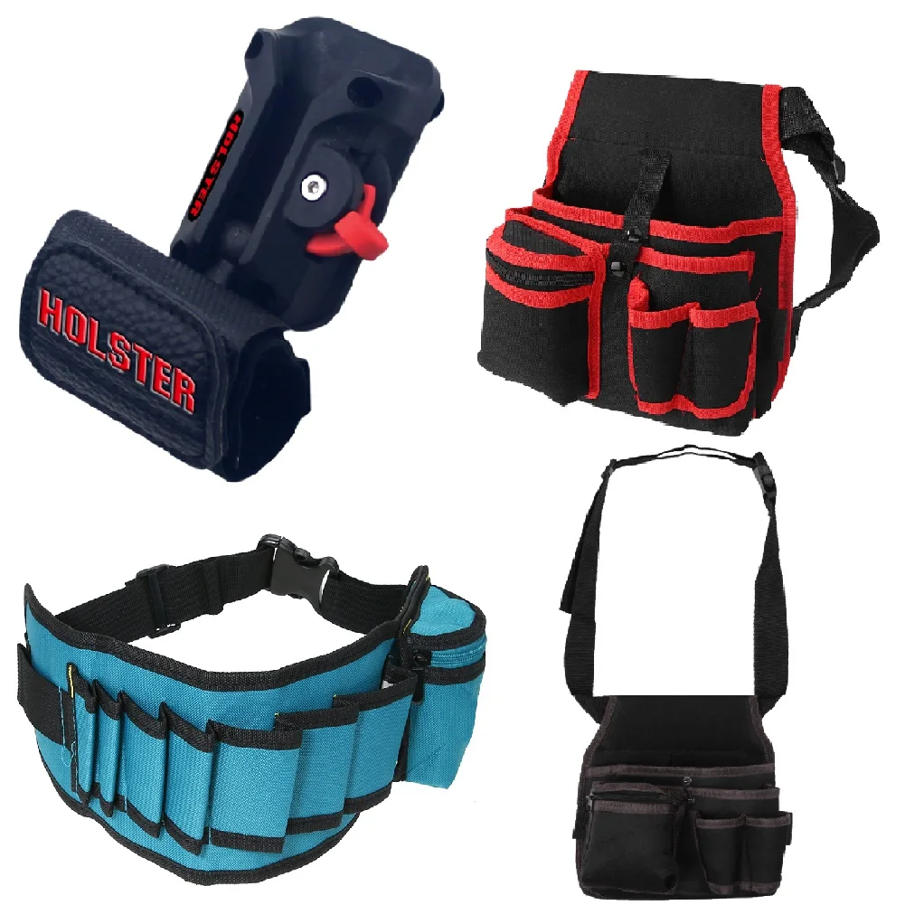 

Electric Drill Waist Belt Storage Buckle Waist Strap Hanging Tool Case Organizer for Wrench Hammer Screwdriver Waist Bag New