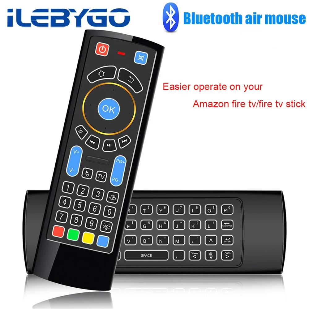 Bluetooth Bluetooth mi ni Беспроводная клавиатура Пульт дистанционного управления IR Air mouse для Amazon Fire tv/Fire Stick/Android tv/mi box/PC/Raspberry pi 3 - Цвет: Bluetooth