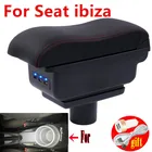 Подлокотник для Seat ibiza, с подстаканником и пепельницей, 6 л, с USB светодиодный