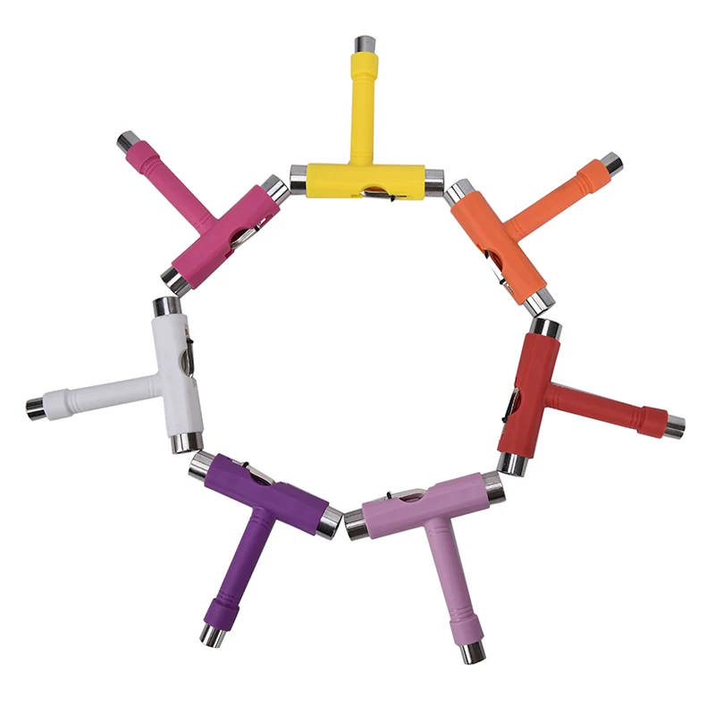 T-type скейтборд инструмент все в одном Отвертка Гнездо Многофункциональный скейт