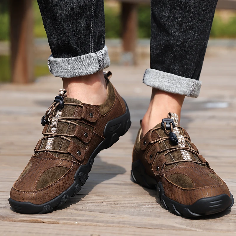 Кроссовки мужские из натуральной воловьей кожи удобные сникерсы первый слой