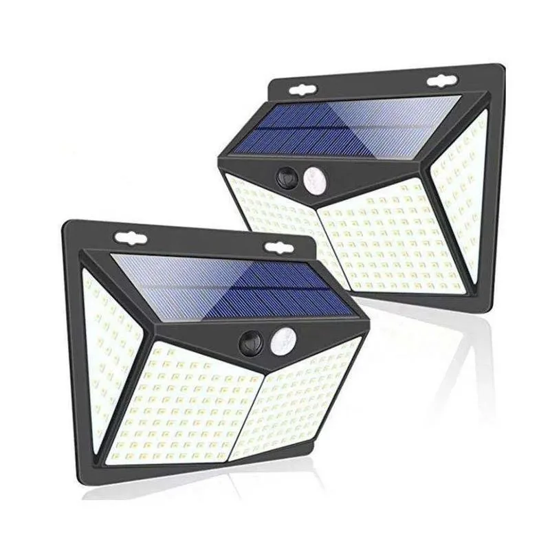 

Four Sides Emitting 208 LED Solar Lights Outdoor Led Sensor Modes Solar Lamp Garden Powered Wall Motion Light For Patio 3 Z3B2