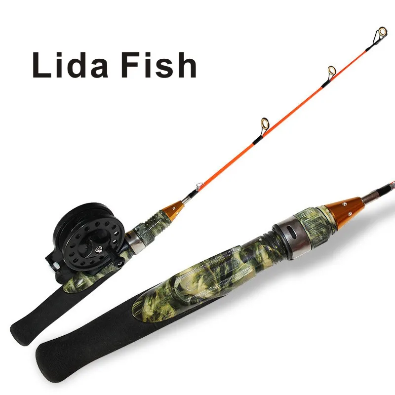 Ультракороткая камуфляжная Рыболовная катушка Lida Fish портативная Удочка из