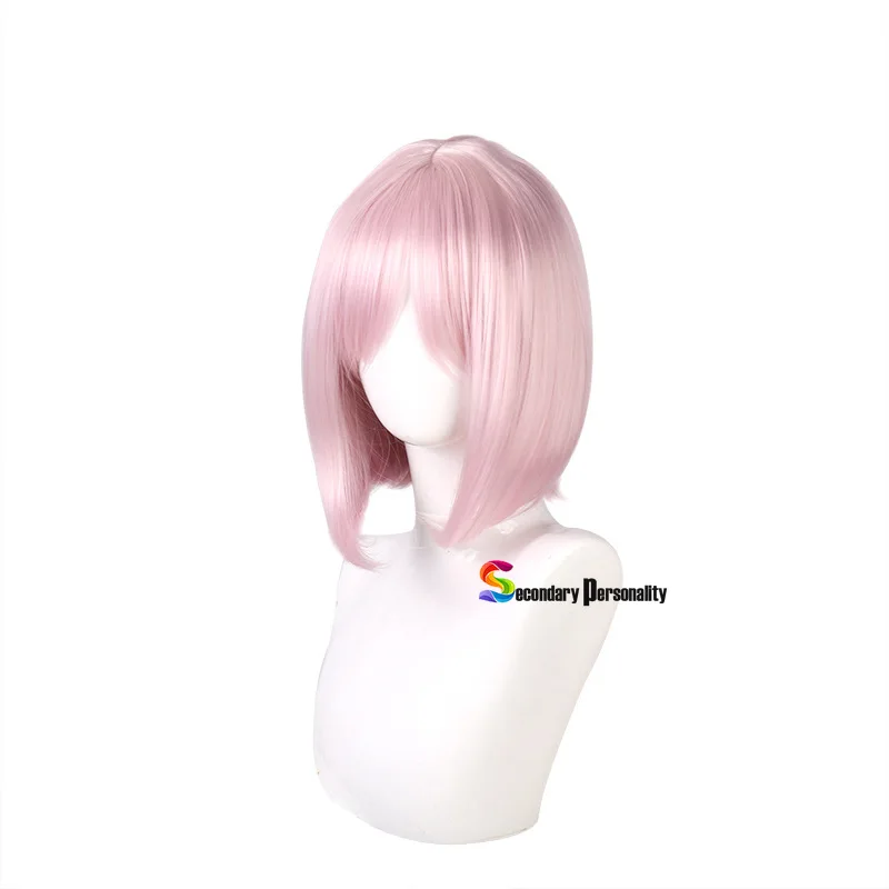

Pink Short Synthetic Wig Fate/Grand Order Mash Kyrielight Matthew Cosplay Wig Heat Resistance Fiber + Wig Cap