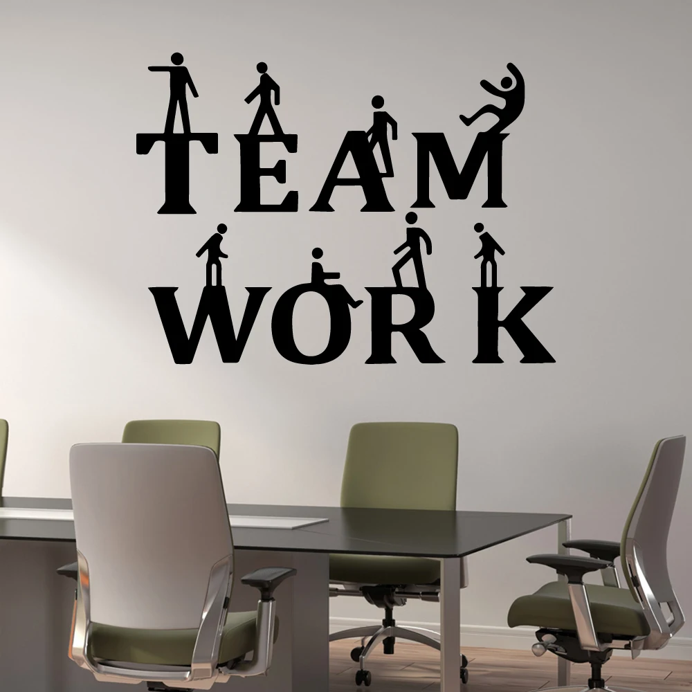 Модные Офисные вдохновляющие Съемные Виниловые настенные наклейки со слоганом