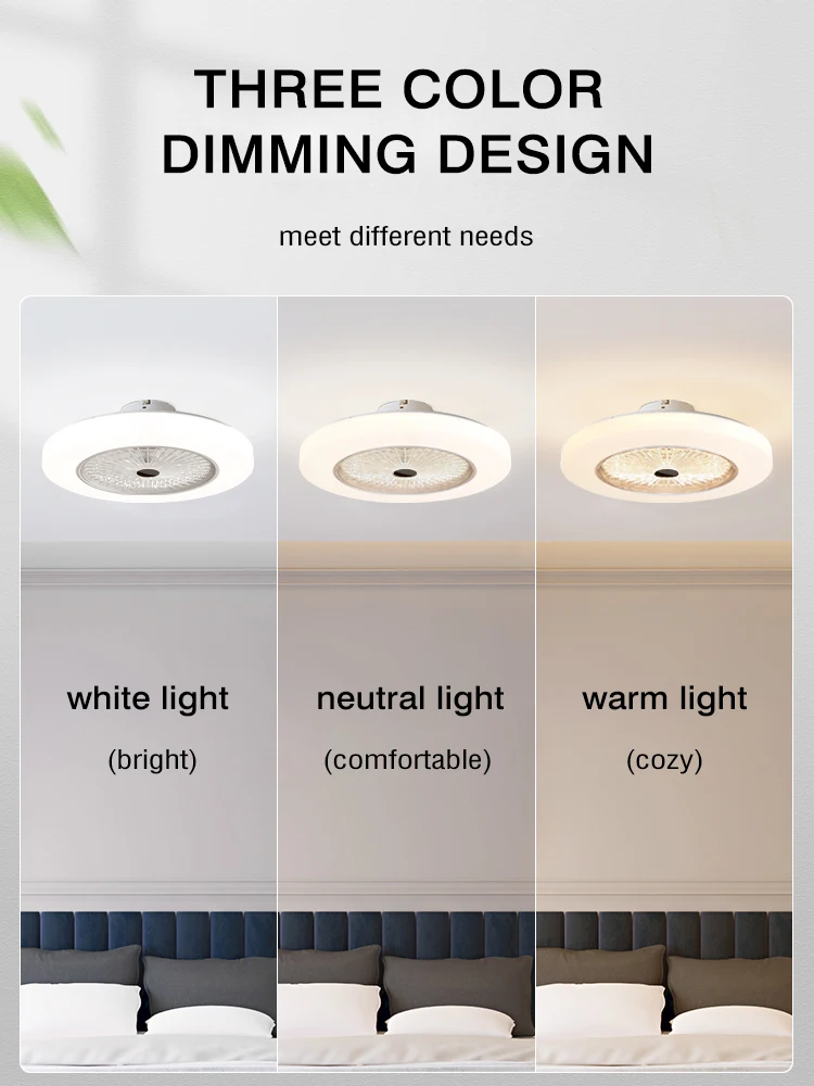 Потолочные вентиляторы MOONSHADOW с умным дистанционным управлением ультратонкий