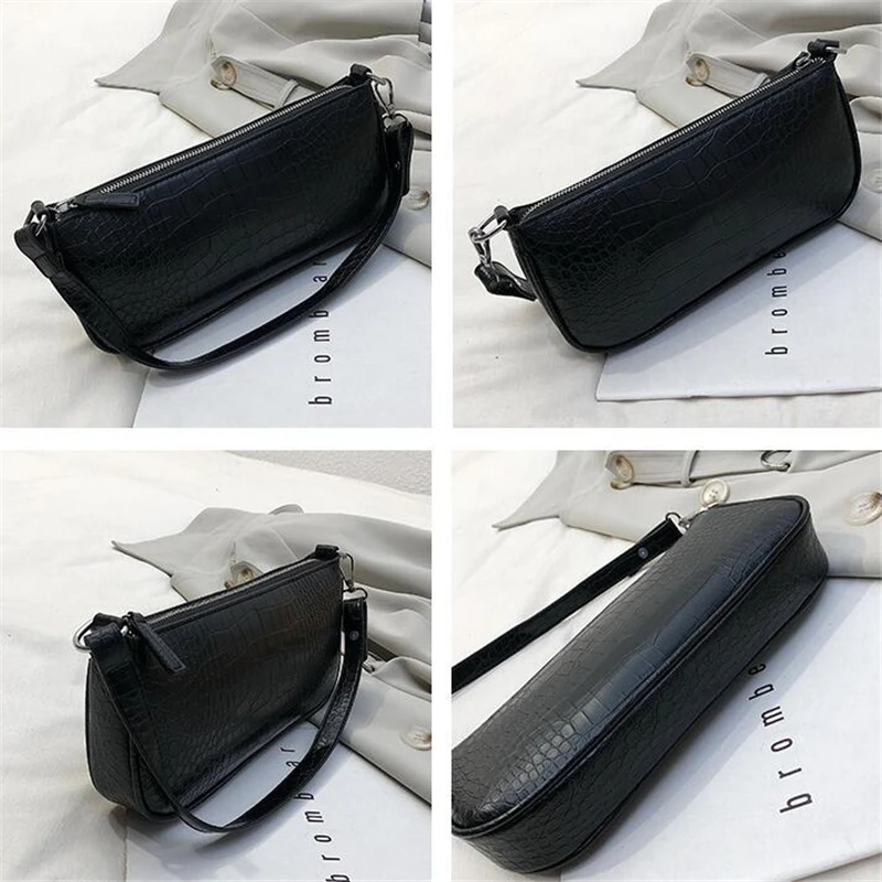 

Vintage Baguette Bags For Women Female Small Armpit Bags Fashion Mini Shoulder Bag Summer Clutch Purses And Handbag