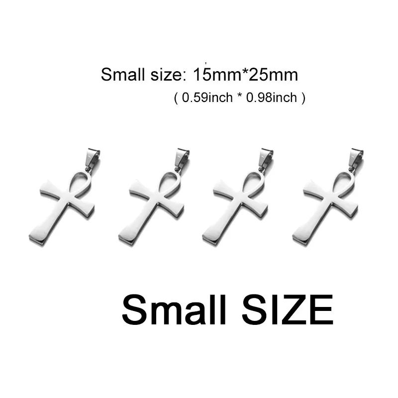 5 шт./лот Египетский спасательный символ из нержавеющей стали Анкх