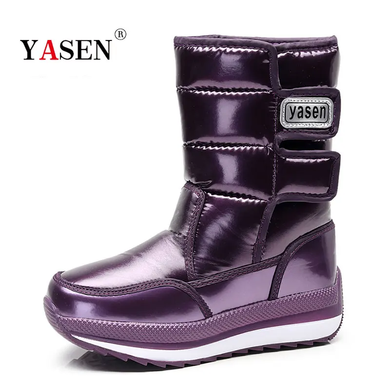 Детские Нескользящие ботинки для мальчиков и девочек теплая непромокаемая обувь