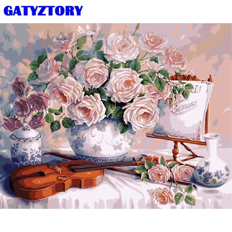 

GATYZTORY Picture By Numbers City Landscape Handpainted Home Decoration Oil Painting 40*50cm Frame Drawing Canvas Wall Art Gift