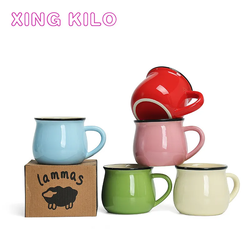 XING KILO керамическая Питьевая чашка печать кружка для молока на завтрак оптовая