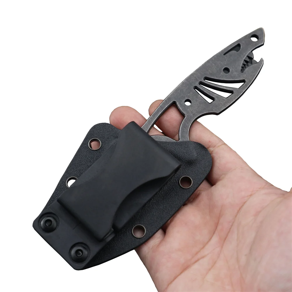 Карманный нож MASALONG Kni182 Black Shark EDC маленький прямой с высокой твердостью для
