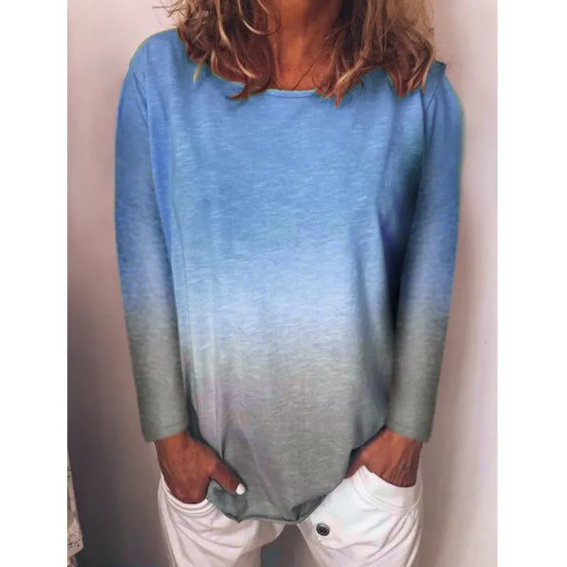 Модная футболка, женские топы, футболки Harajuku, Blusas, летняя женская футболка размера плюс 5XL 4XL, женская одежда с радужным принтом - Цвет: B Blue