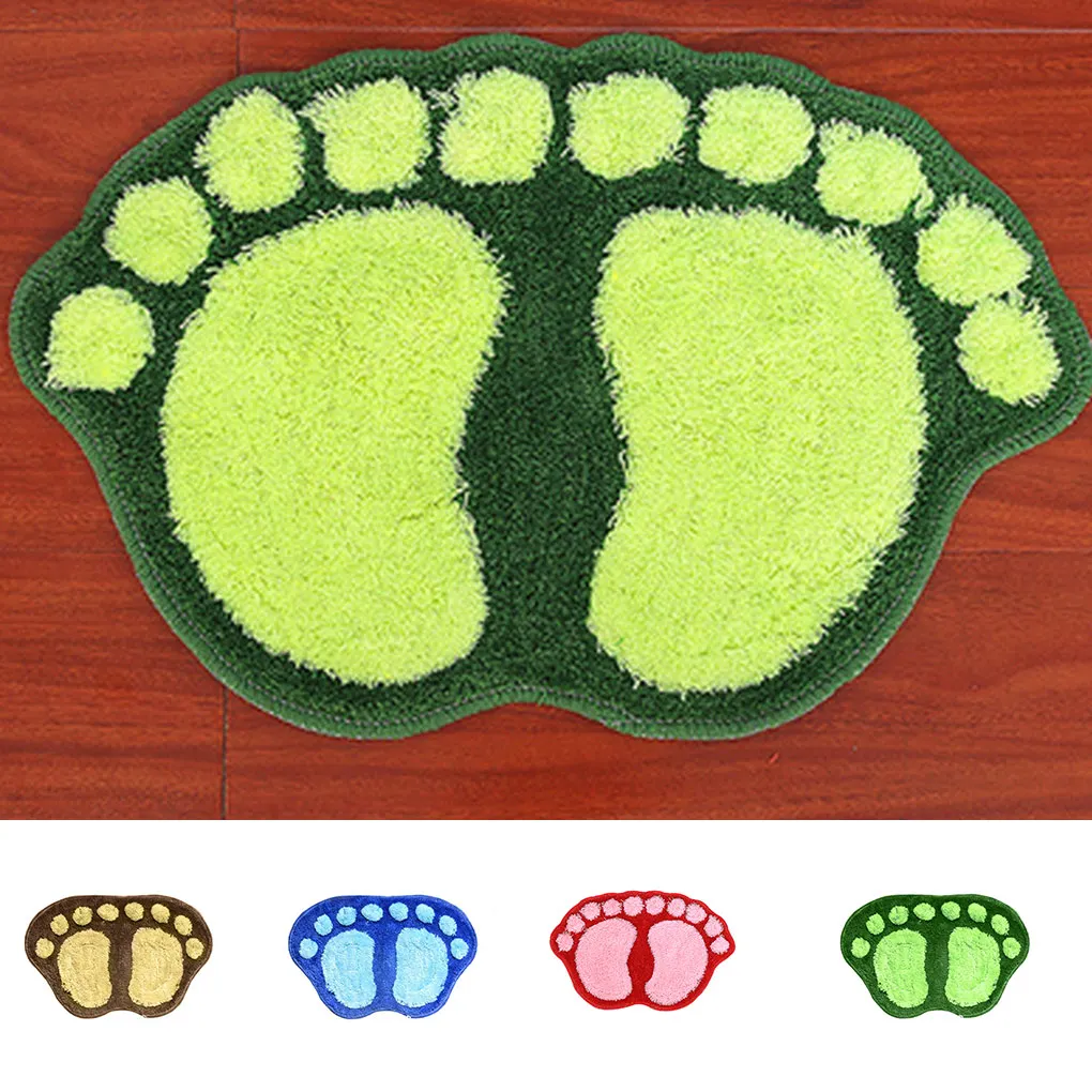 Коврик для ванной с принтом ног нескользящий коврик туалета комнаты из