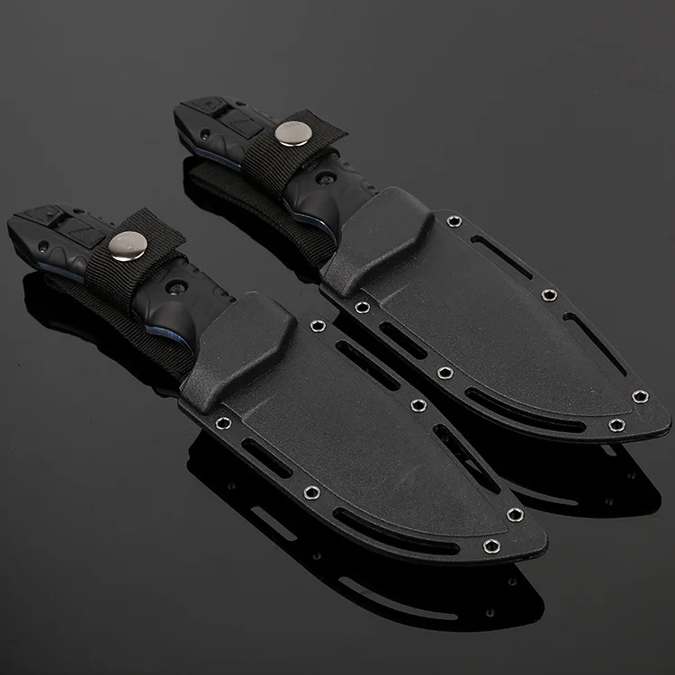 

High hardness tactical knife 3D-printed handle straight knife sawtooth blade survival Straight knife camping outdoor tool