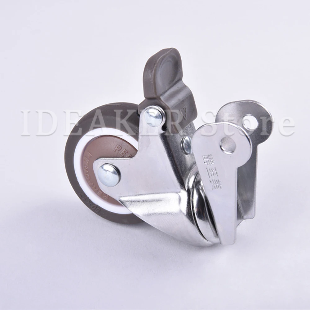 

1.5/2 Inch Furniture Swivel Caster Wheels Crib Rubber Caster Wheels No Noise Wheel With Brake , Loading Capacity 200/240 Lbs