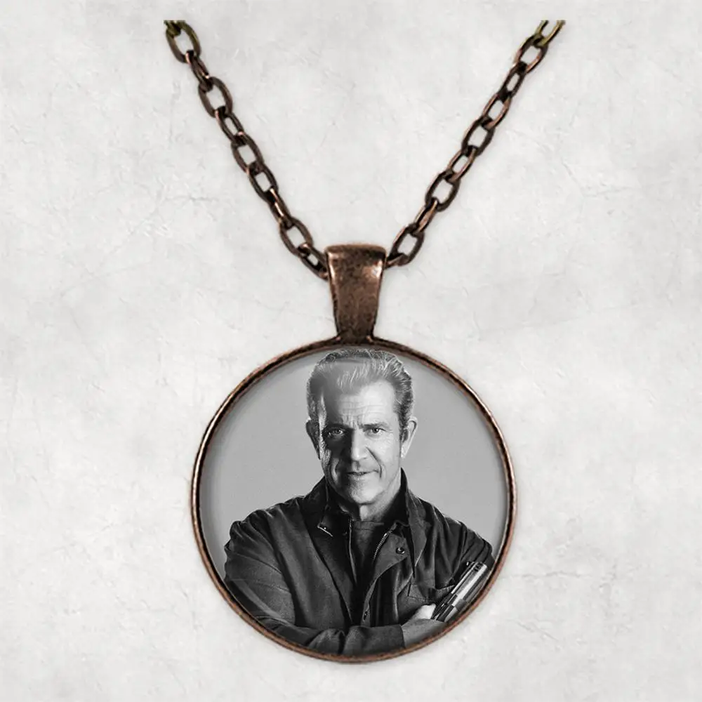 Mel Gibson Personalised Photo Necklace Picture Jewelry necklaces pendants Circle Locket Memorial Gift | Украшения и аксессуары
