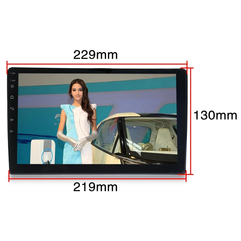 9-Inch Android 8.1 Universal Car Radio 2Din Dvd Player Gps Navigation Wifi Bluetooth Mp5 Rear with Back Shot | Автомобили и
