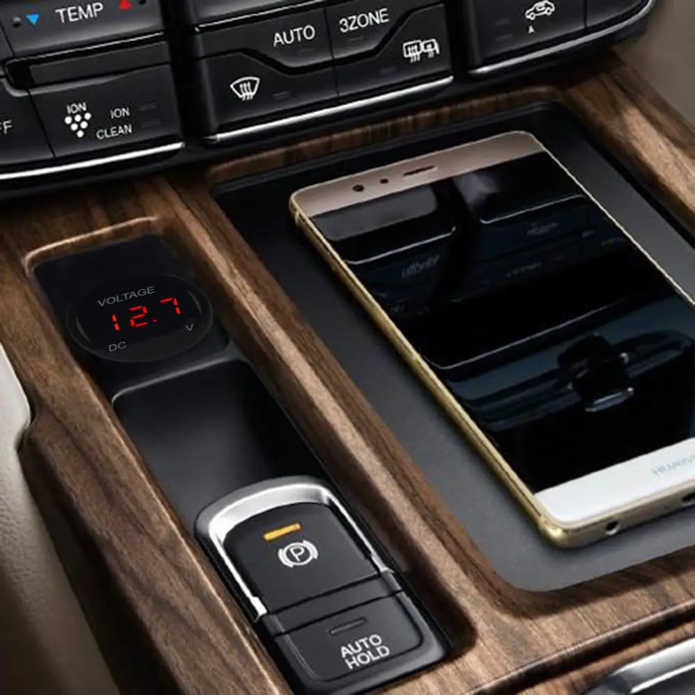 

Professional Black 12 V-24 V DC LED Digital Display Auto Car Motorcycle voltmeter Metro Waterproof Voltmeter Socket dfdf