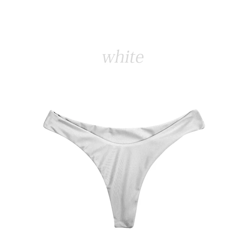 panty-white Бразильское бикини, купальный костюм для женщин, купальник размера плюс, Одноцветный купальник, сексуальный бандо, бикини, набор, пуш-ап, Maillot De Bain Femme - Цвет: panty-white