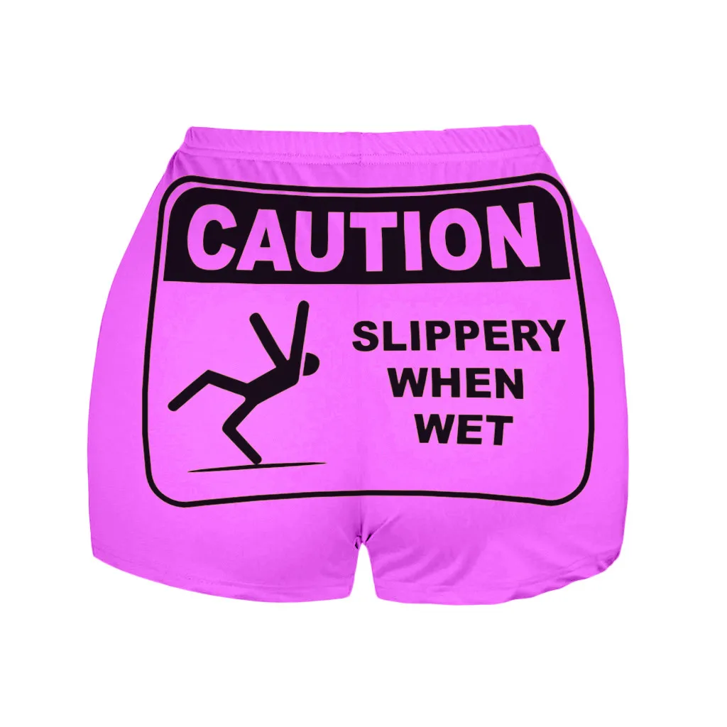 Женские Шорты туфли на высоком каблуке с Для женщин Gushers снэк-Шорты принтом в виде