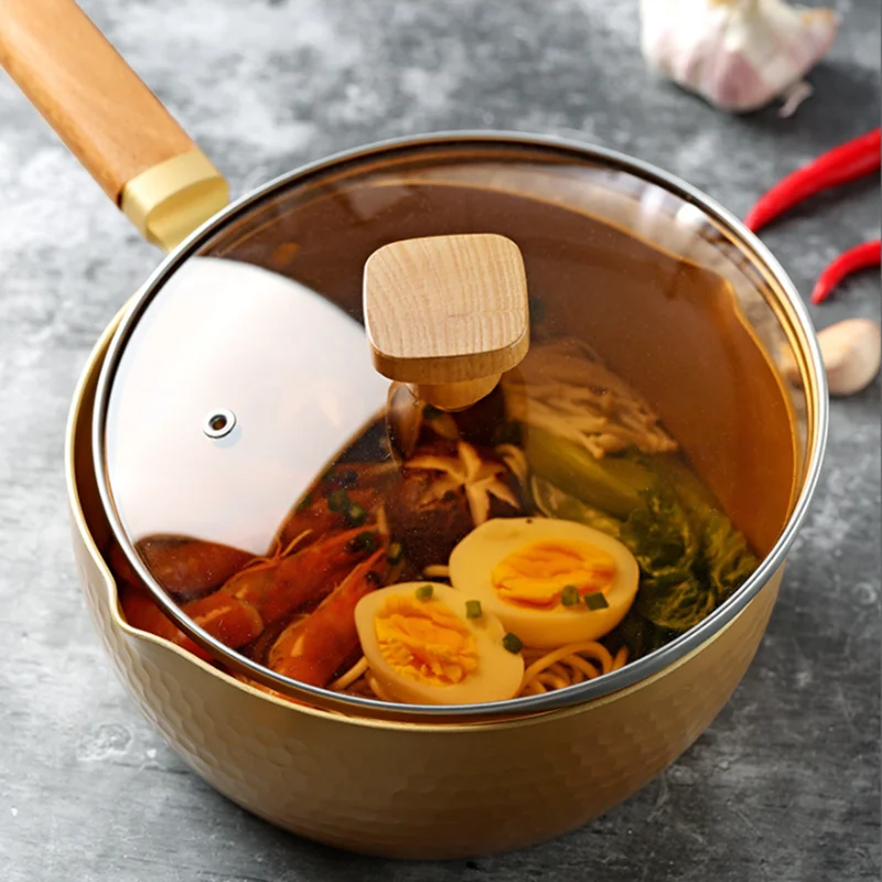 20/18cm Non-Stick Pan Milk Soup Pot Noodles Porridge Saucepan Gas Stove Suitable Kitchen Cooking Tool Household Small Cookware | Дом и сад