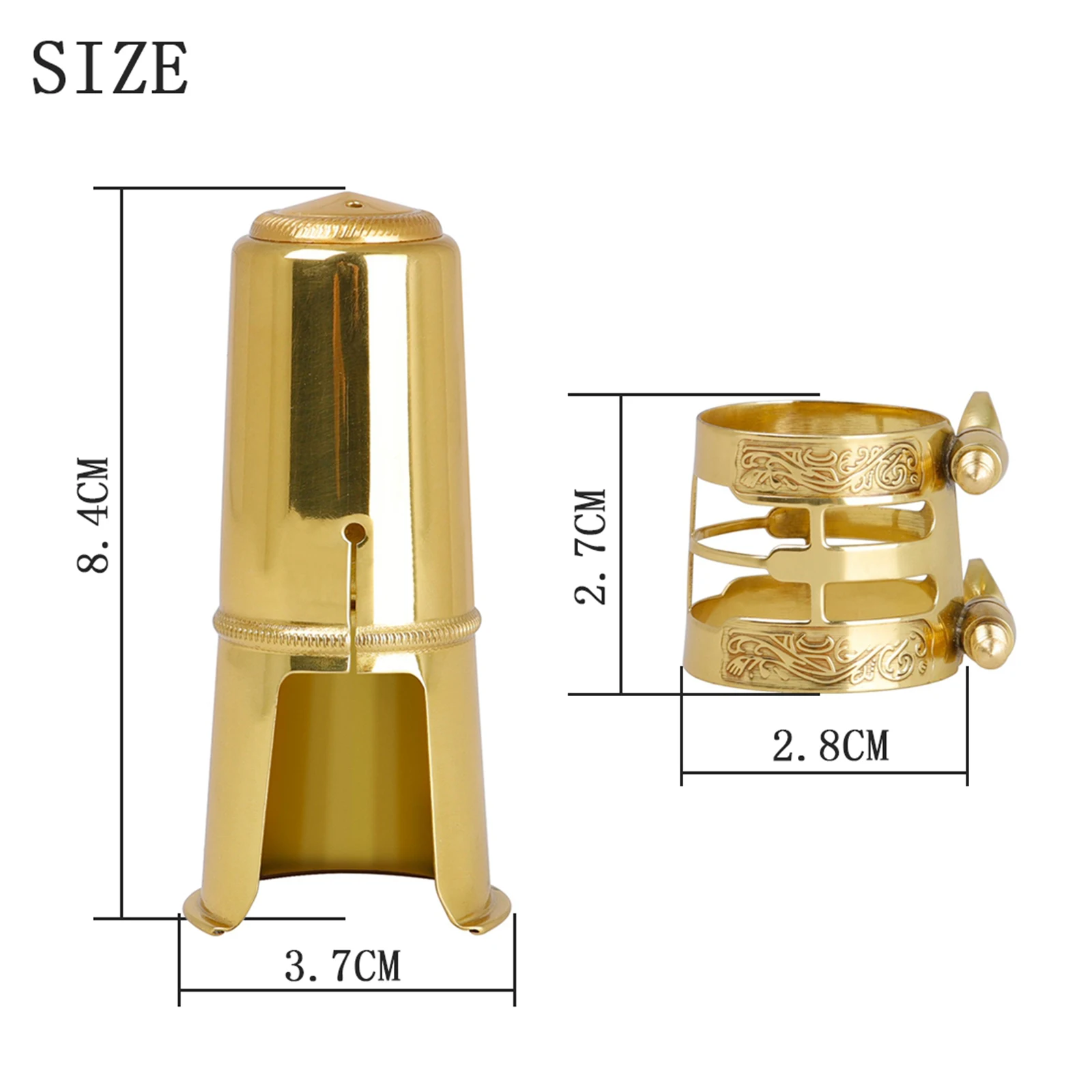 

Tenor Saxophone Mouthpiece Cap Ligature Sax Mouthpiece Kit, Durable Brass