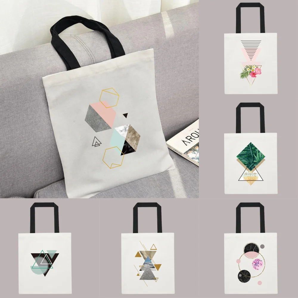 

Shopping Bag Female Student Japanese Personality Pattern Large One-shoulder Portable Messenger Bags Can Be Reused Shopper Bag