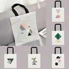 Сумка-шоппер Женская, большая, на одно плечо, с японским рисунком