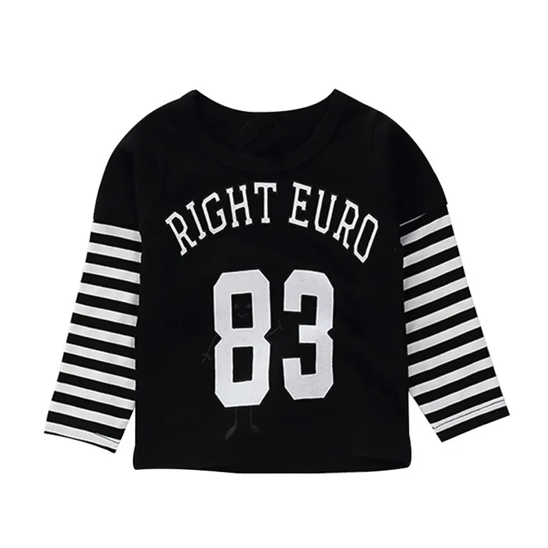 Baby Boy Clothes Autumn Long Sleeve T-Shirt Top Letter Print Kids Boys Clothing Causal Style |