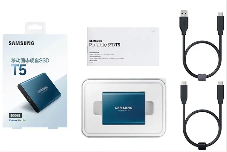 Samsung T5 портативный SSD 1 ТБ 2 ТБ 250GB 500GB USB3.1 Внешние накопители USB 3,1 Ge000n2 и обратно совместимы для