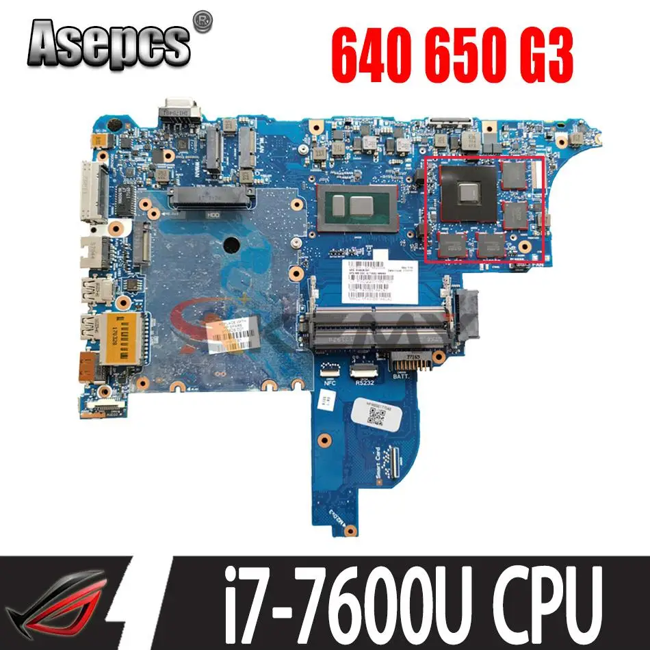 

916829-001 CLOONEY-6050A2860101-MB-A01 Main board For HP Probook 640 650 G3 laptop motherboard SR33Z I7-7600U tested