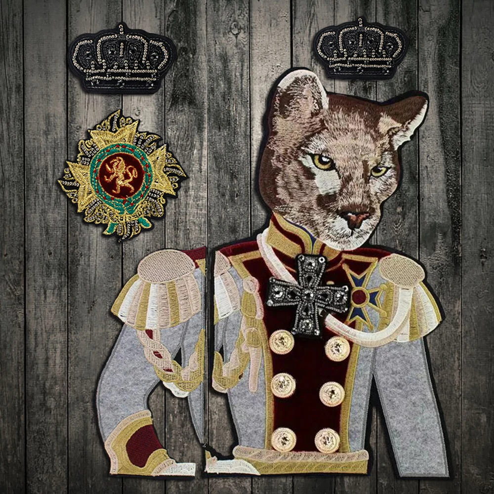 5 шт./компл. нашивки с вышивкой в виде короны солдата собаки военный значок