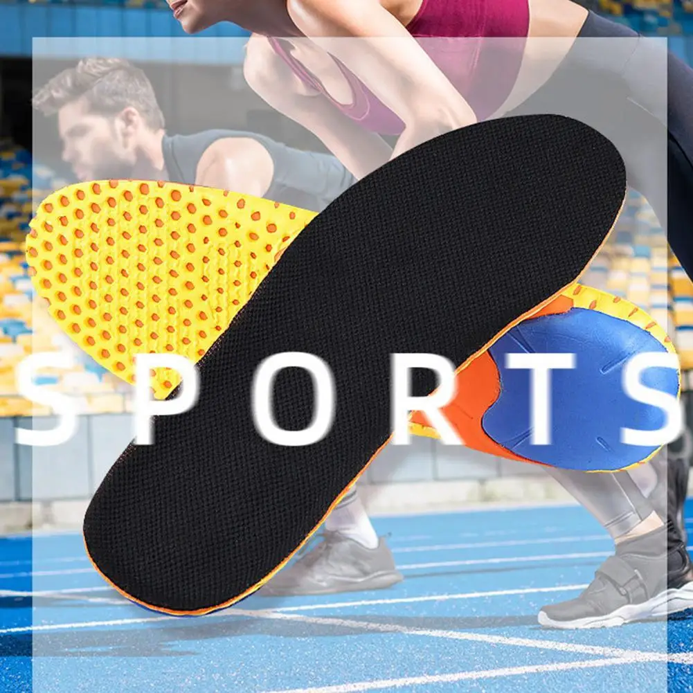 

2Pcs Sports Insoles Honeycomb Shock Absorption EVA Unisex Non-slip Shoe Pads for Running
